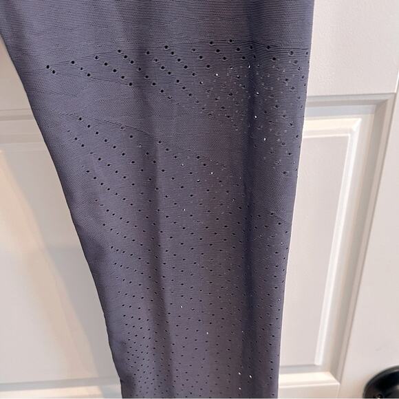 Nike Dri-Fit Perforated Crop Legging Pant Dark Purple - Picture 2 of 7